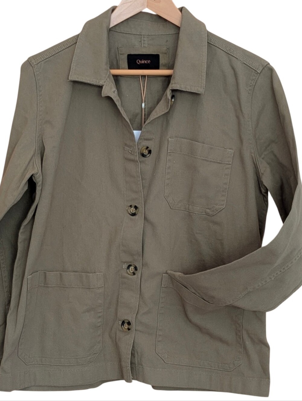 NWT Quince Organic Comfort Stretch Chore Jacket L Cotton Gorpcore Shacket - Picture 2 of 8